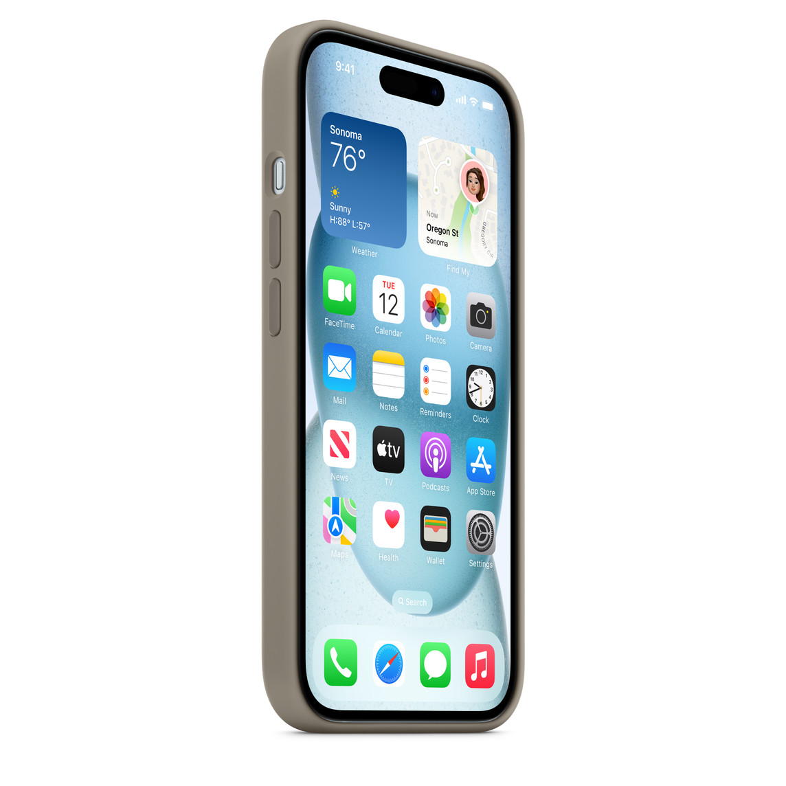 Apple iPhone 15 Silicone Case w MagSafe - Clay – Obrázok 6