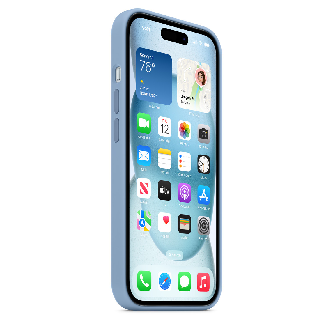 Apple iPhone 15 Silicone Case w MagSafe - Winter Blue – Obrázok 6