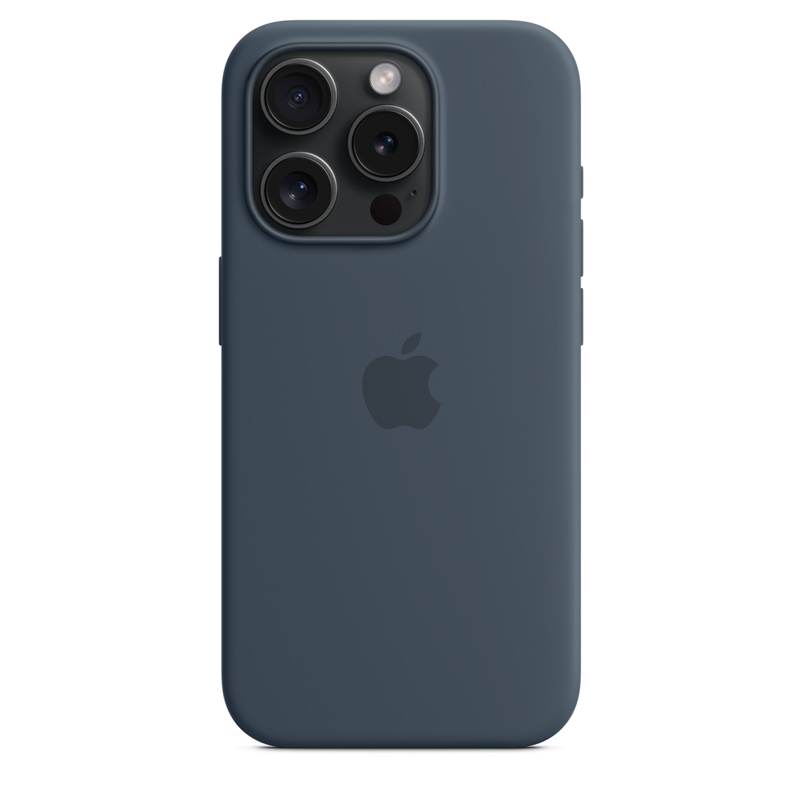 Apple iPhone 15 Pro Silicone Case w MagSafe - Storm Blue – Obrázok 4