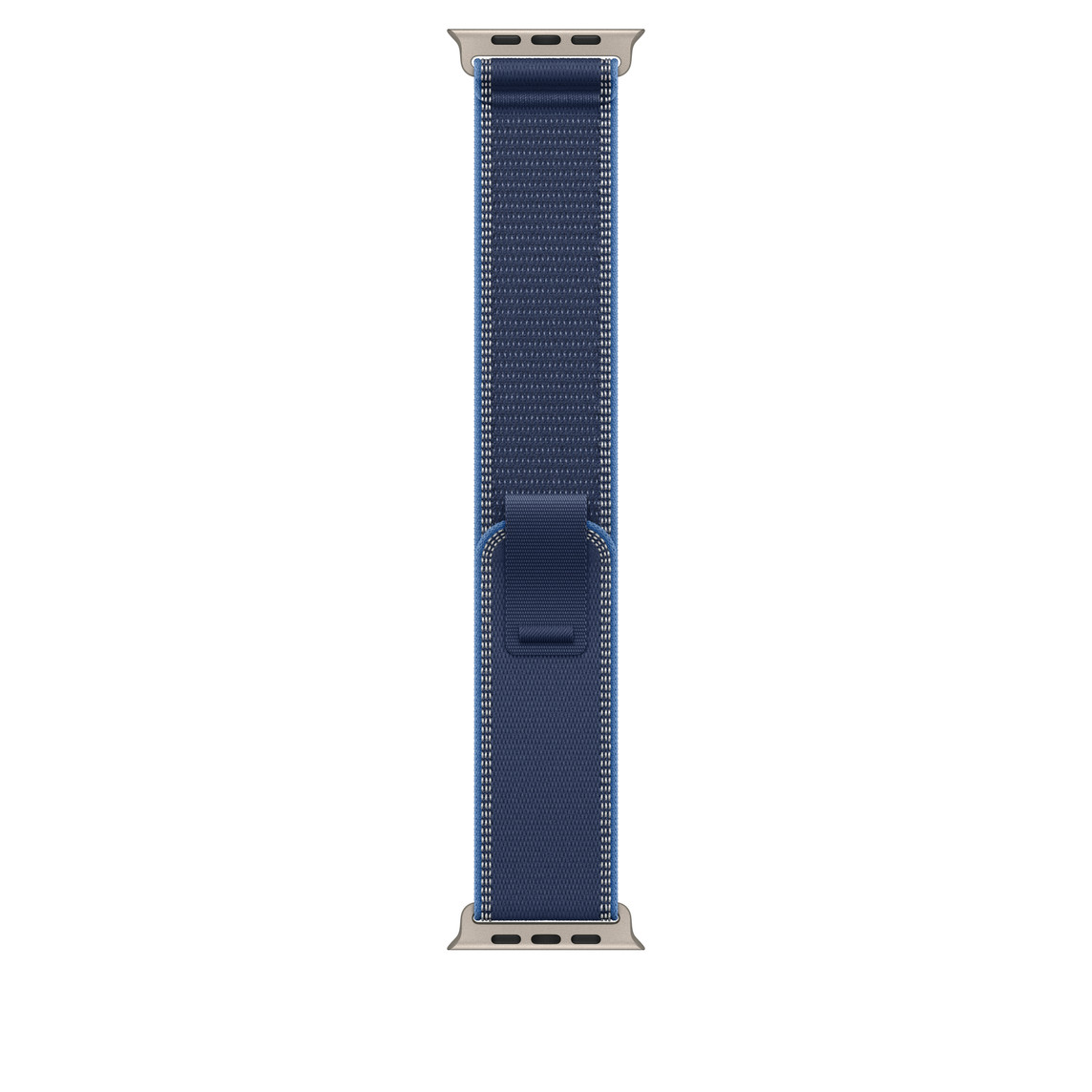 Apple Watch 49mm Loop: Blue/Bright Blue Trail Loop - S/M - Natural Titanium Finish