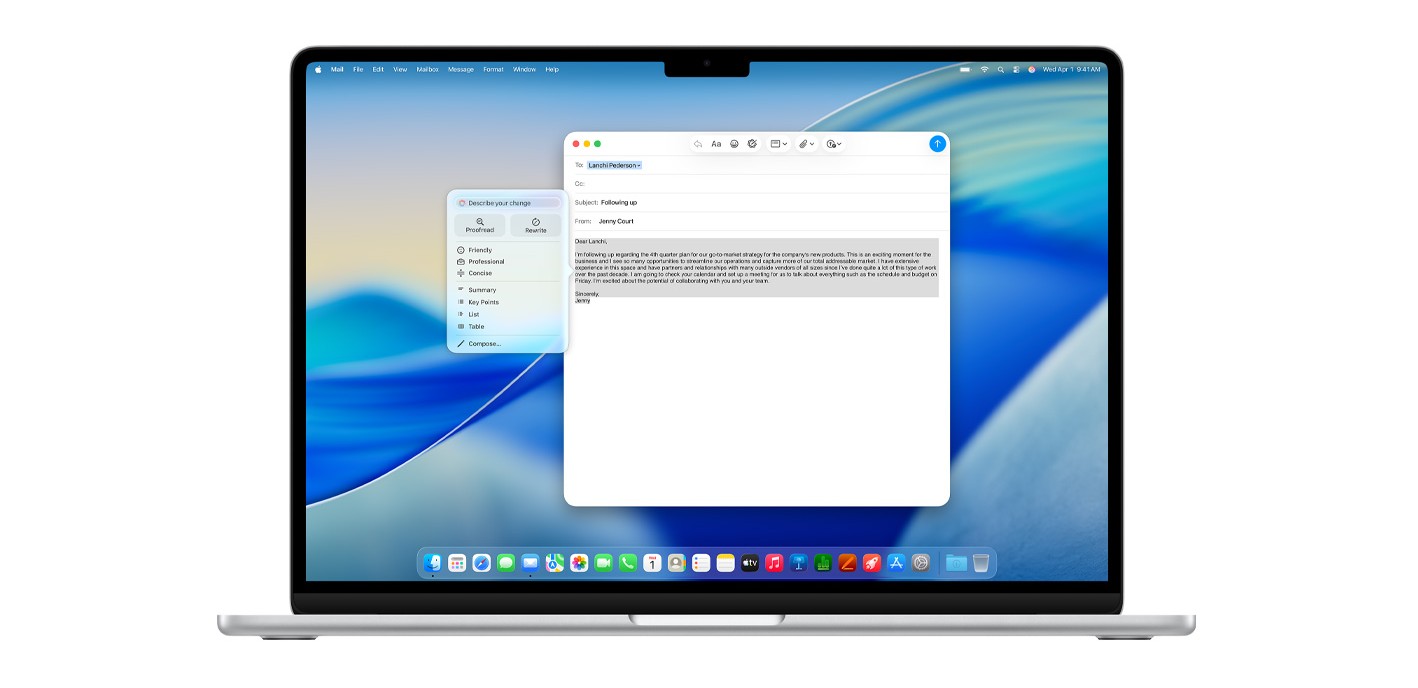 Apple Intelligence na MacBooku Air
